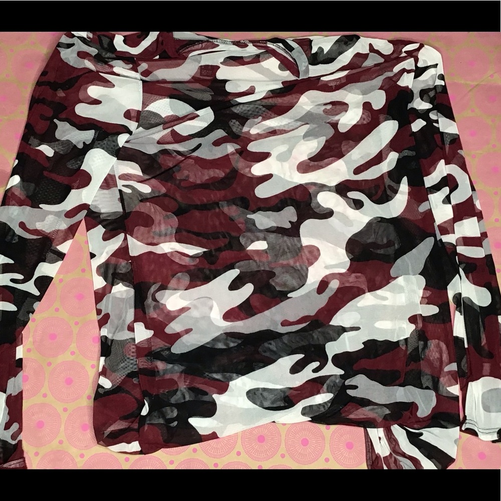 Camo see through dress